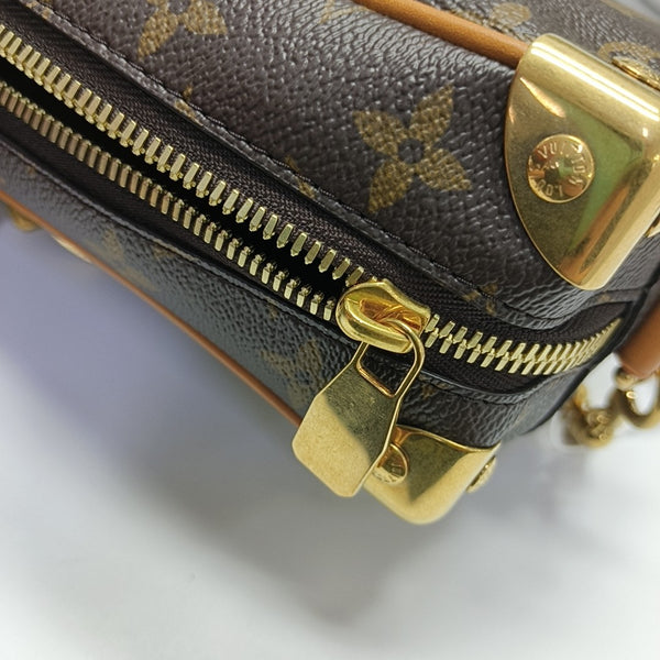 SOFT TRUNK Mini Monogram Coated Canvas Brown