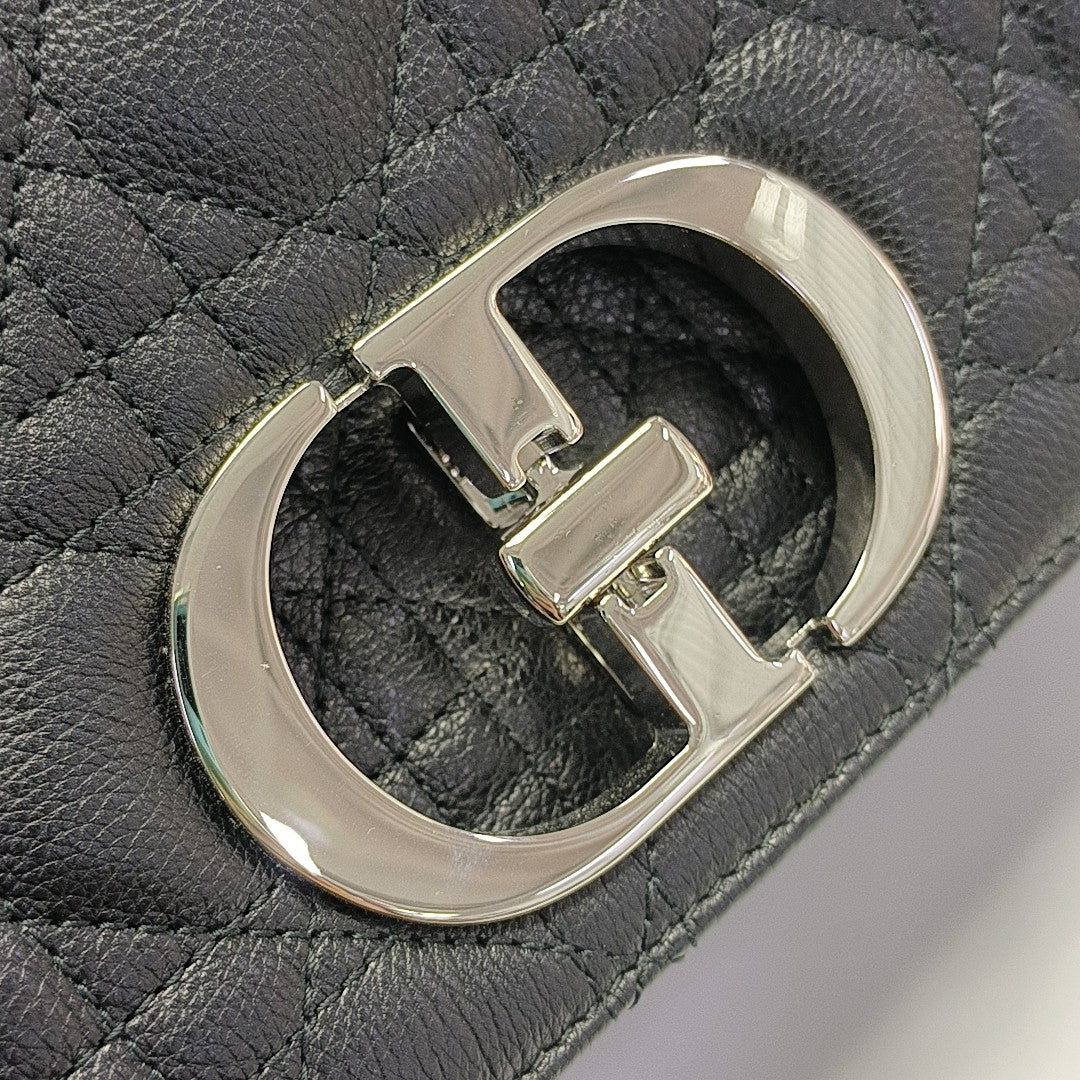 Dior Caro Medium Cannage Lambskin Black