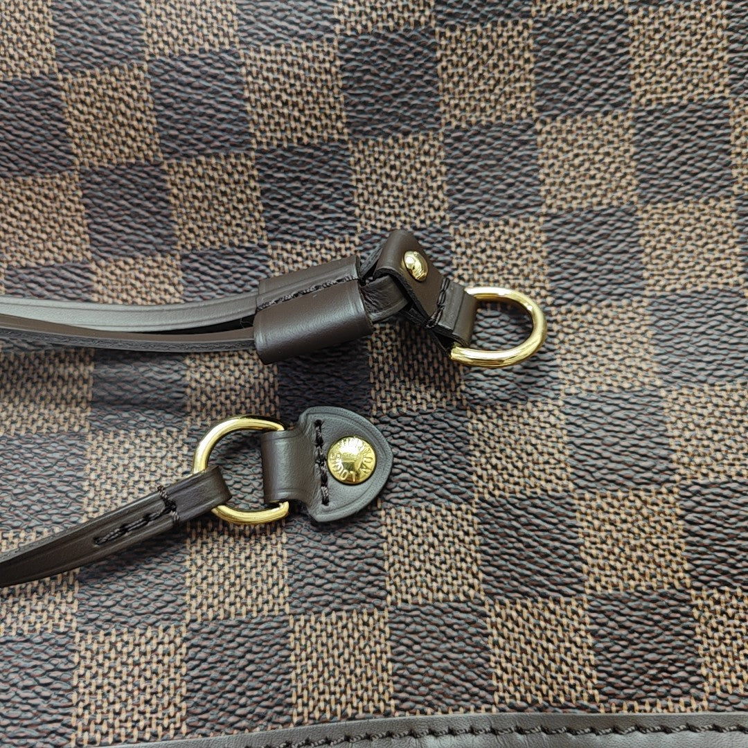 NEVERFULL GM Damier Ebene Coated Canvas Brown