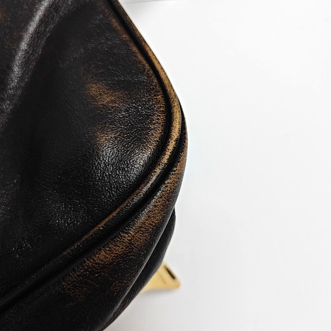 Authenticated pre-owned  Beau Large Calfskin Brown - Top Handle Bag at Looply