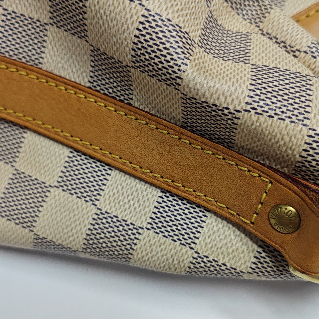 SPEEDY 25 Damier Azur Coated Canvas White