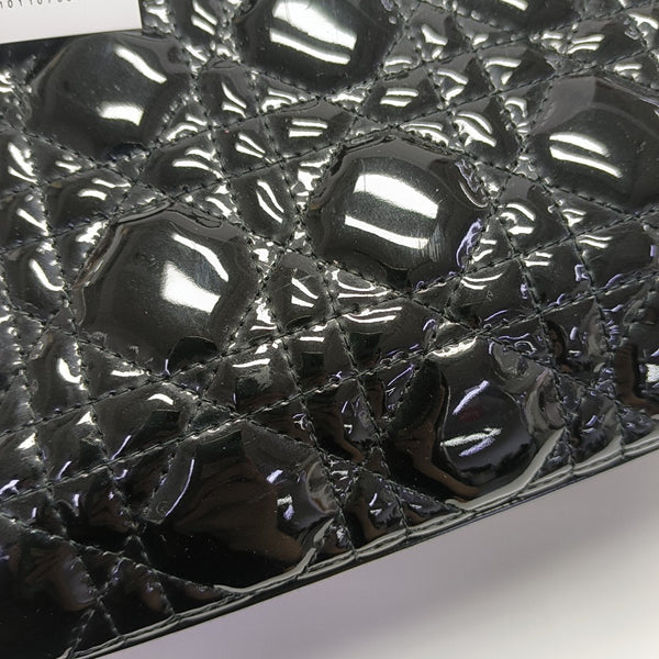 Lady Dior Medium Cannage Patent Leather Black