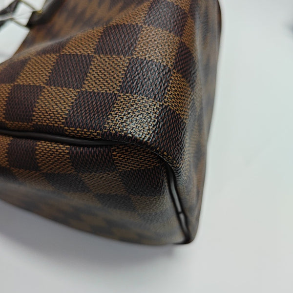 SPEEDY 25 Damier Ebene Coated Canvas Brown