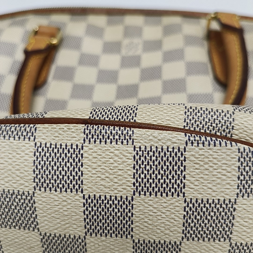 RIVIERA PM Damier Azur Coated Canvas White