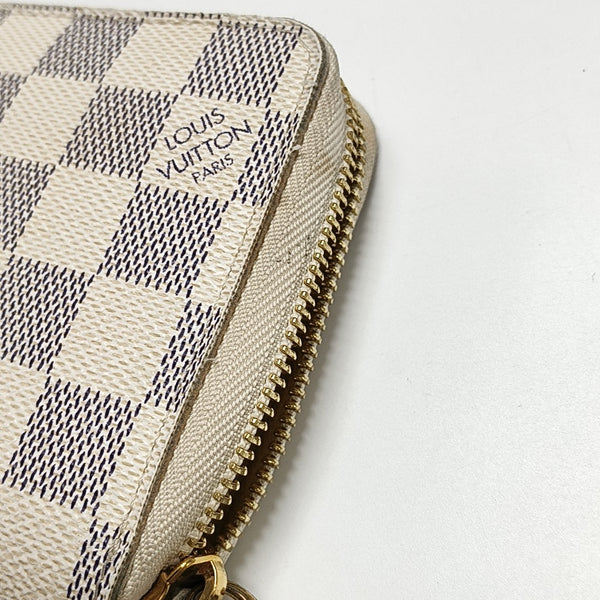 ZIPPY Damier Azur Coated Canvas White Wallet