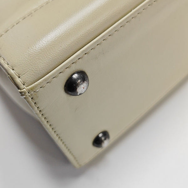 Calfskin Top Handle Bag Beige