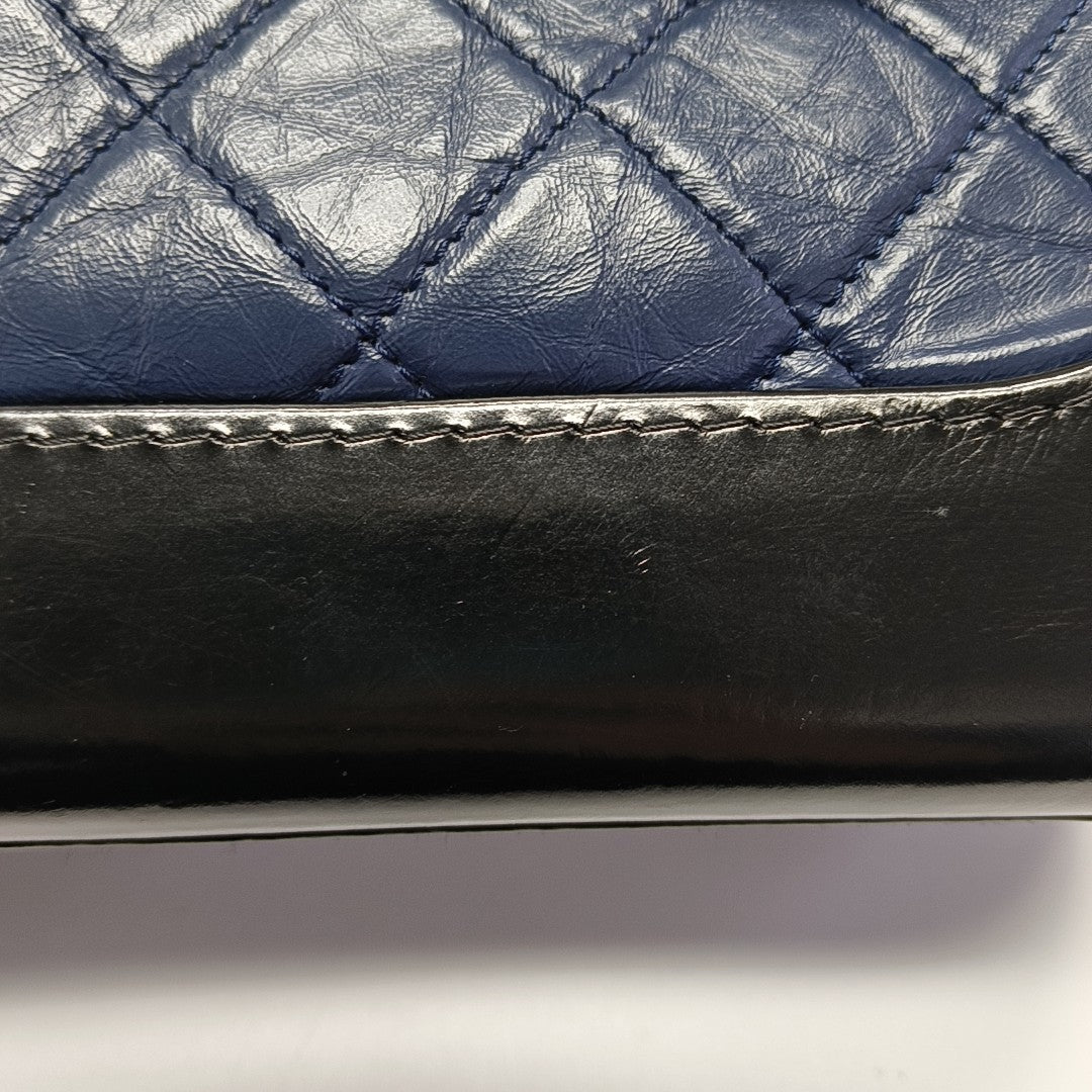 Authenticated pre-owned  GABRIELLE Small Quilted Calfskin Blue - Shoulder Bag at Looply