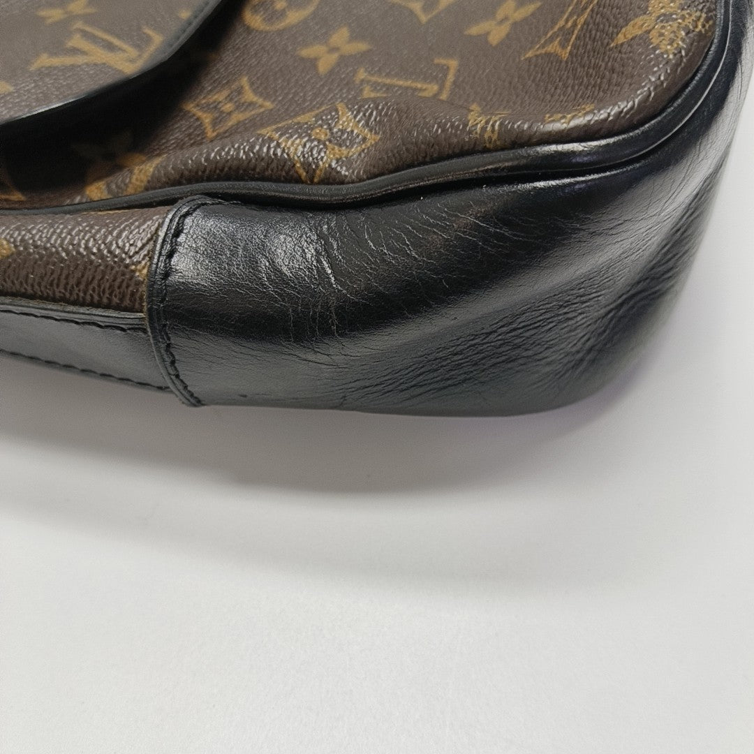 BASS Monogram Coated Canvas Brown