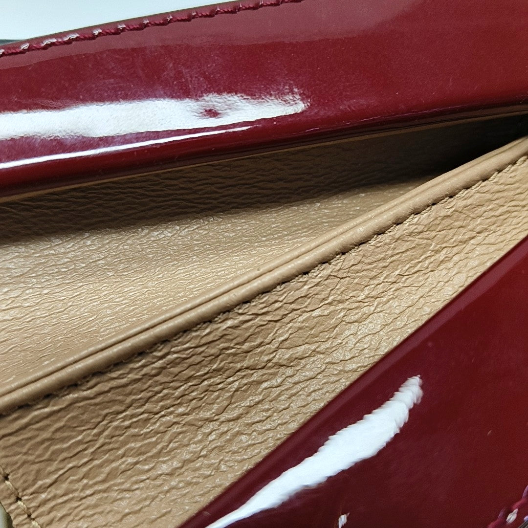 Authenticated pre-owned  Sylvie 1969 Mini Patent Leather Red - Shoulder Bag at Looply