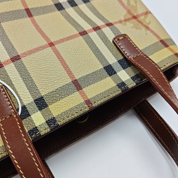 Coated Canvas Tote Bag Beige