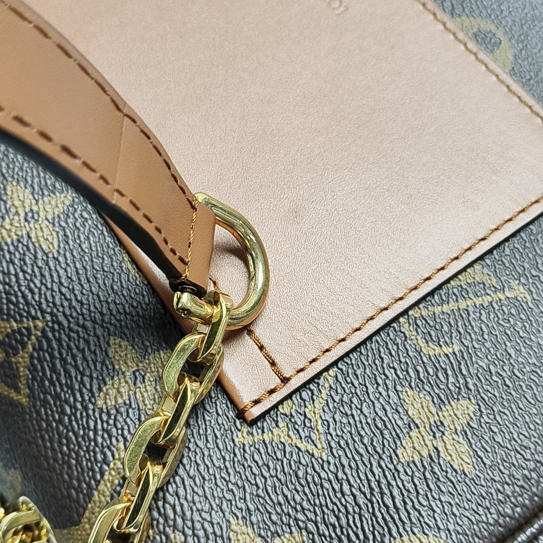 MARCEAU Monogram Coated Canvas Brown