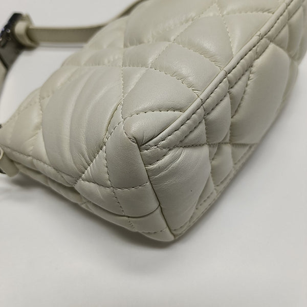 Diortravel Nomad Small Cannage Calfskin White