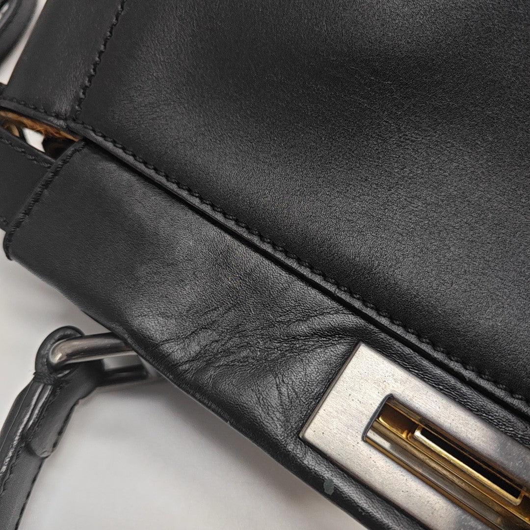 Peekaboo Medium Calfskin Black