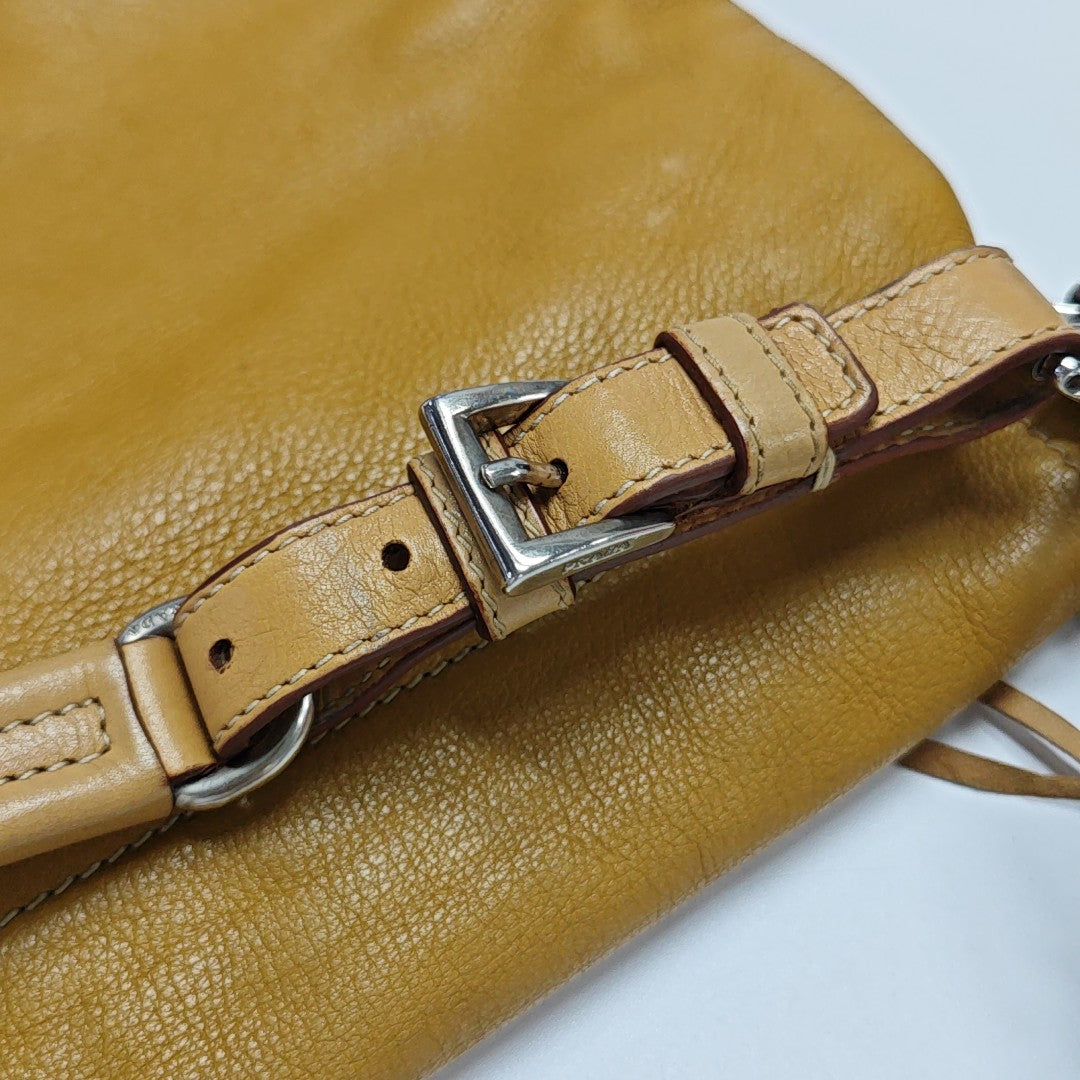 Calfskin Top Handle Bag Yellow