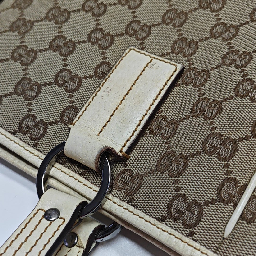 Monogram Canvas Tote Bag Beige