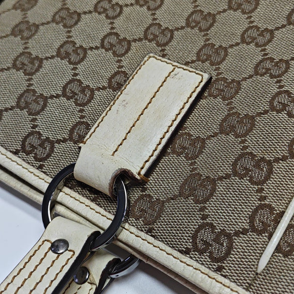 Monogram Canvas Tote Bag Beige