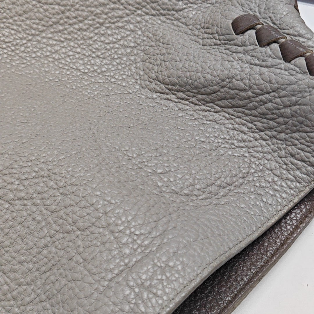 Calfskin Bucket Bag Gray