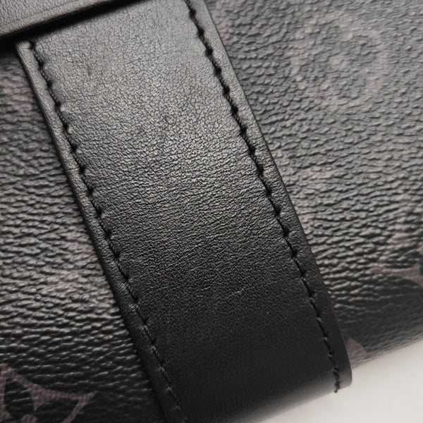 SAUMUR Monogram Coated Canvas Black