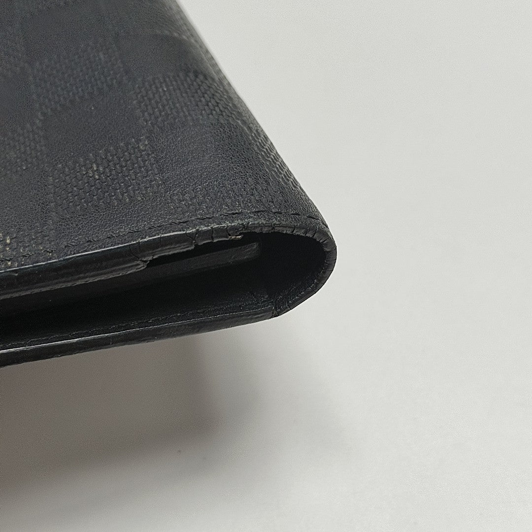 BRAZZA Damier Graphite Calfskin Black Wallet