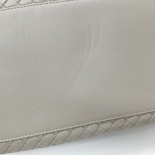 Lambskin Top Handle Bag Gray