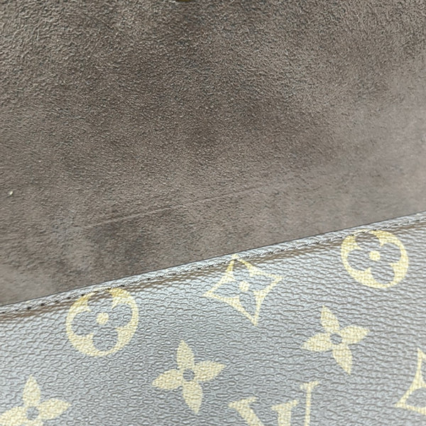 Lily Monogram Coated Canvas Brown
