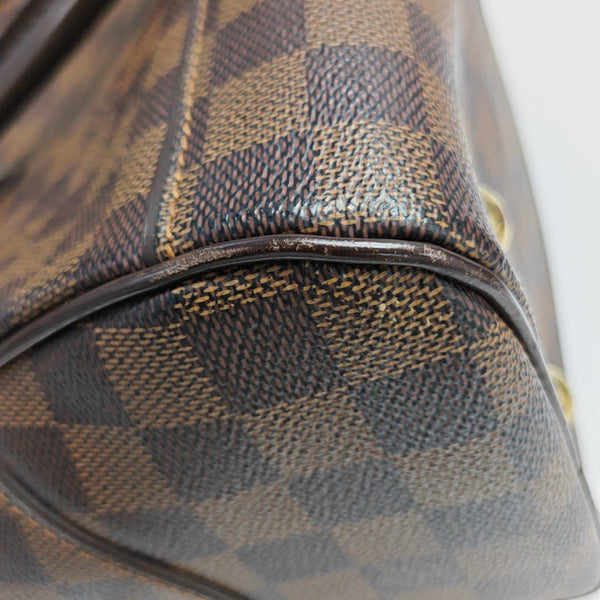 DUOMO Damier Ebene Coated Canvas Brown