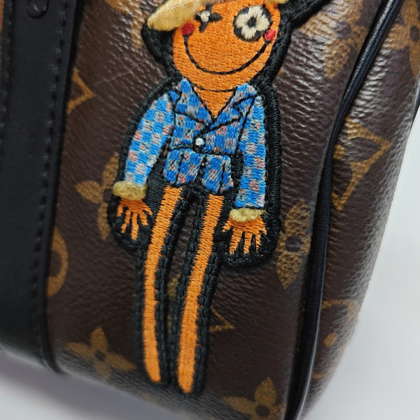 KEEPALL Nano Monogram Coated Canvas Brown