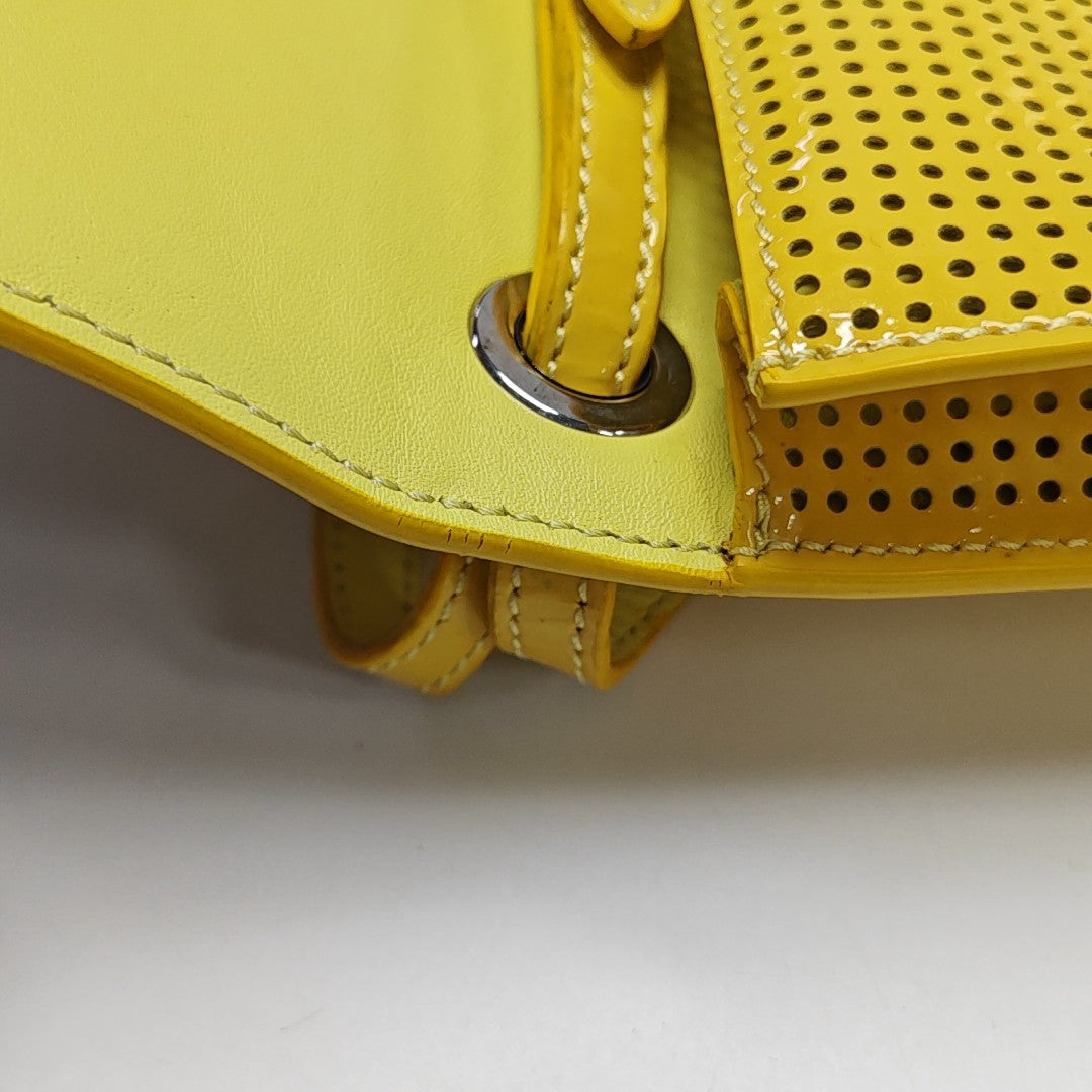 Leather Shoulder Bag Yellow