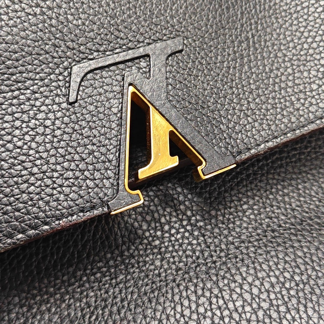 CAPUCINES GM Calfskin Black