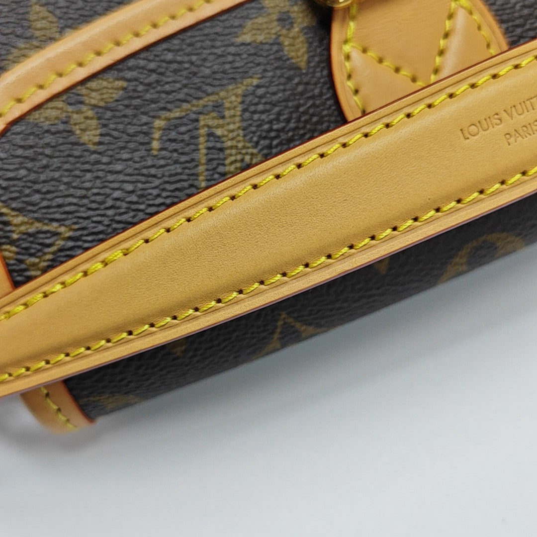 DIANE Nano Monogram Coated Canvas Brown