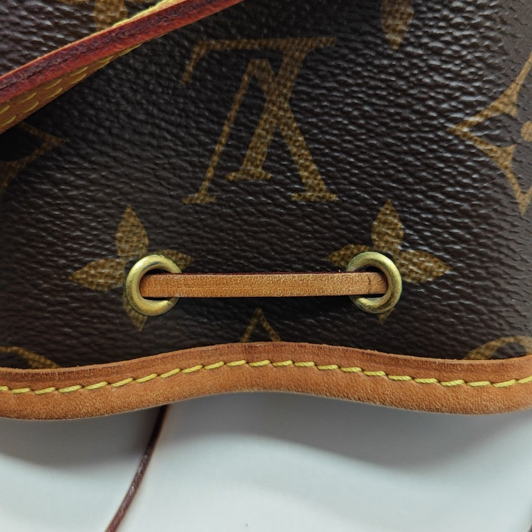 NÉONOÉ Nano Monogram Coated Canvas Brown