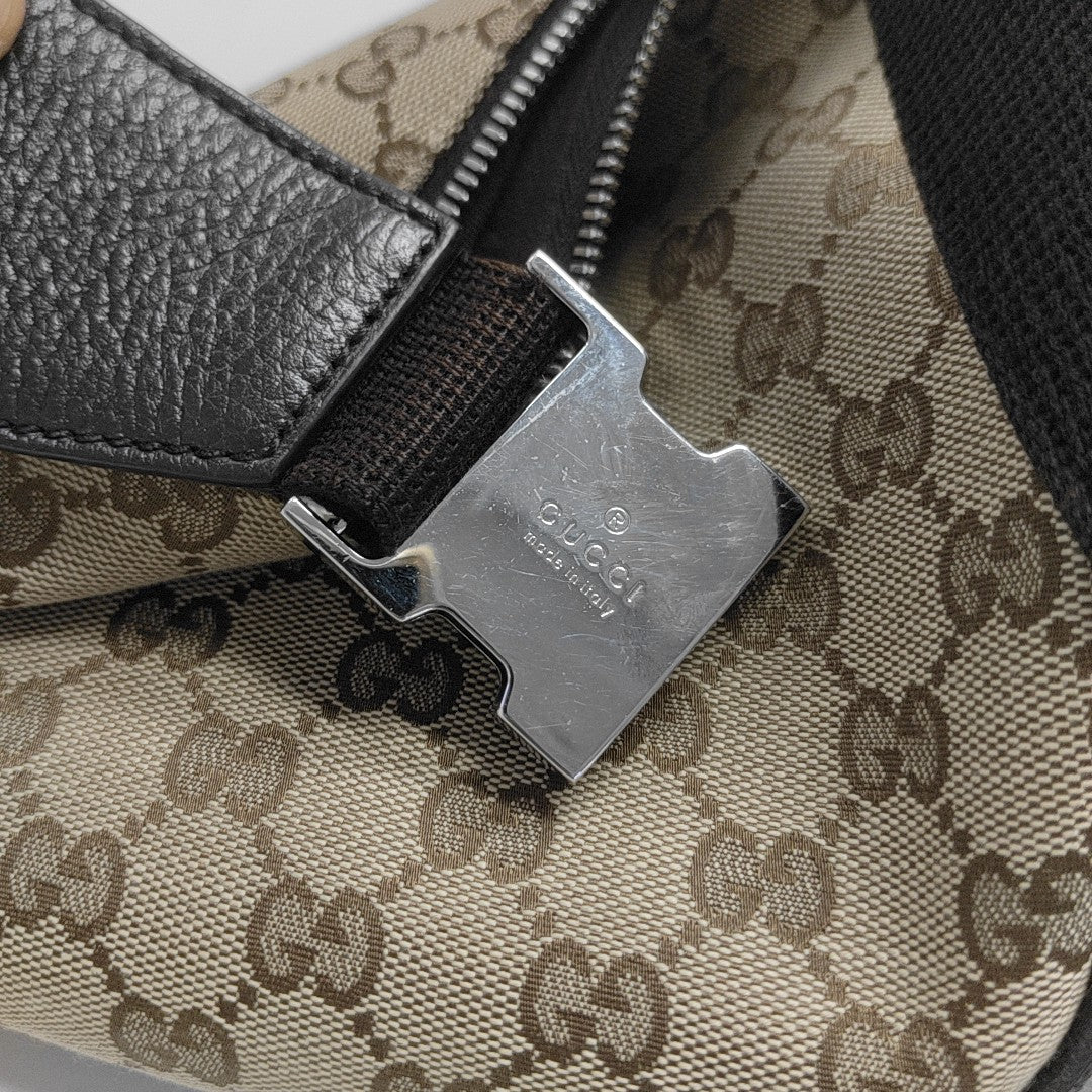 Monogram Canvas Crossbody Bag Beige