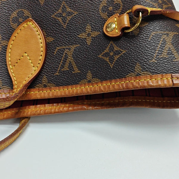 NEVERFULL MM Monogram Coated Canvas Brown