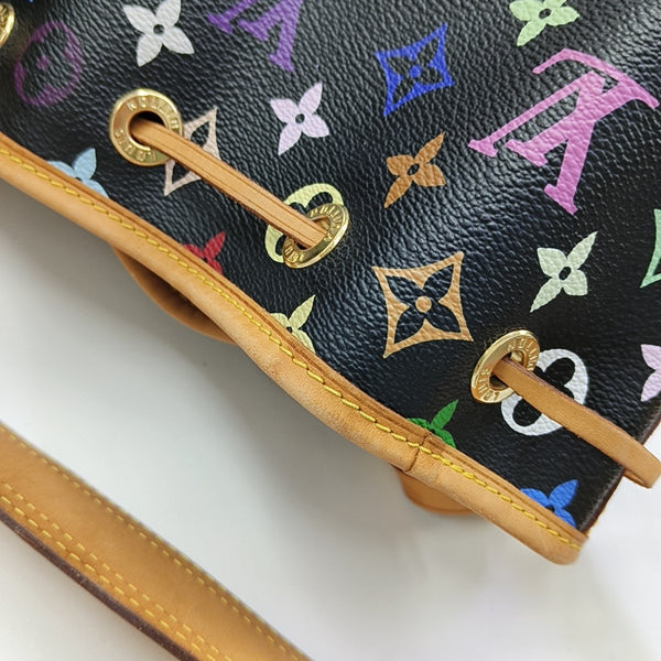 LV × TM NÉONOÉ MM Monogram Coated Canvas Black