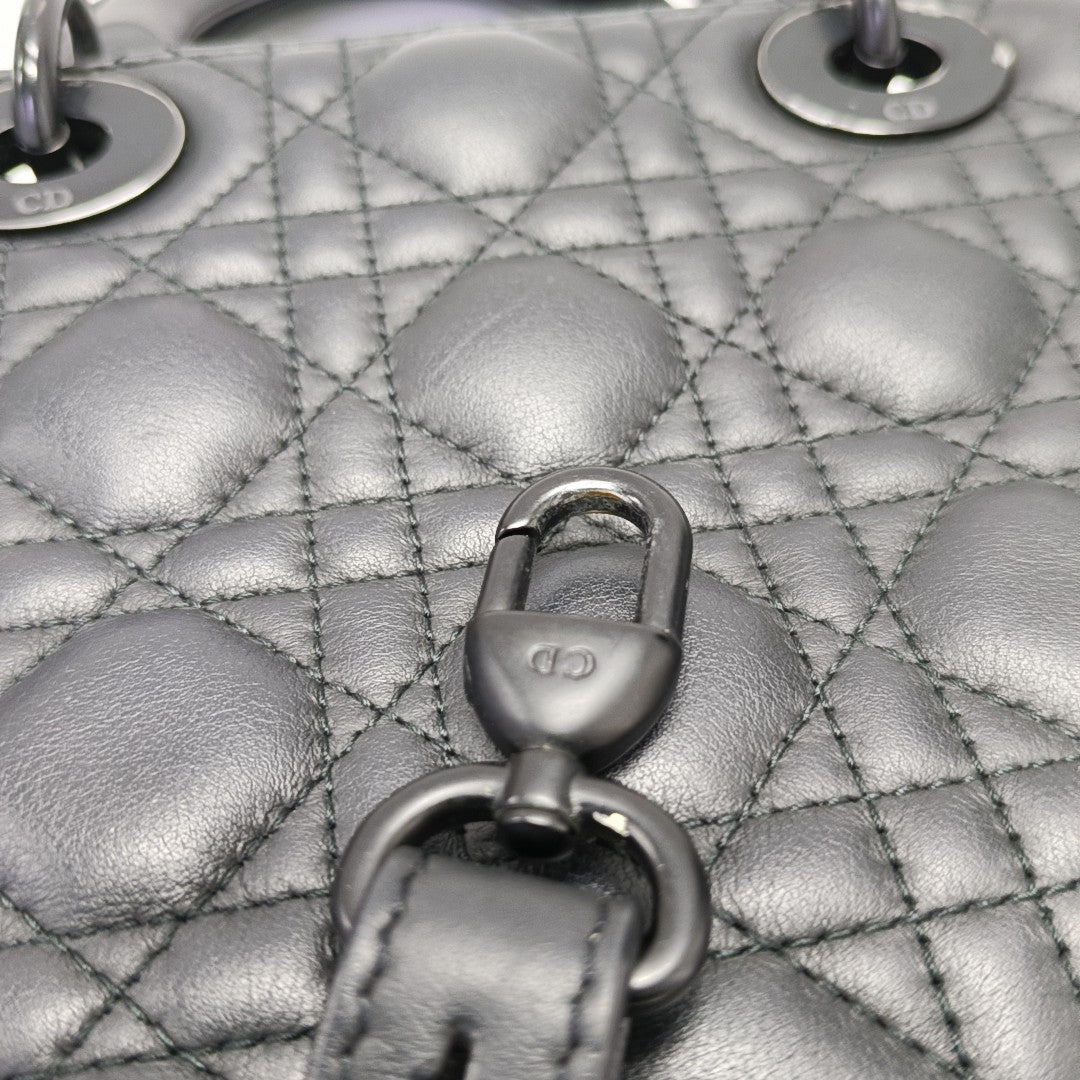 Lady Dior Small Cannage Calfskin Black