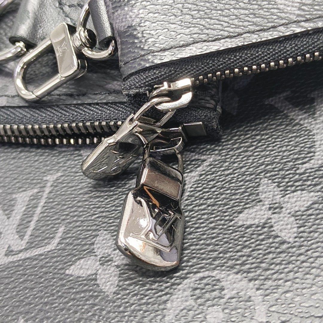 TRIO Monogram Coated Canvas Gray