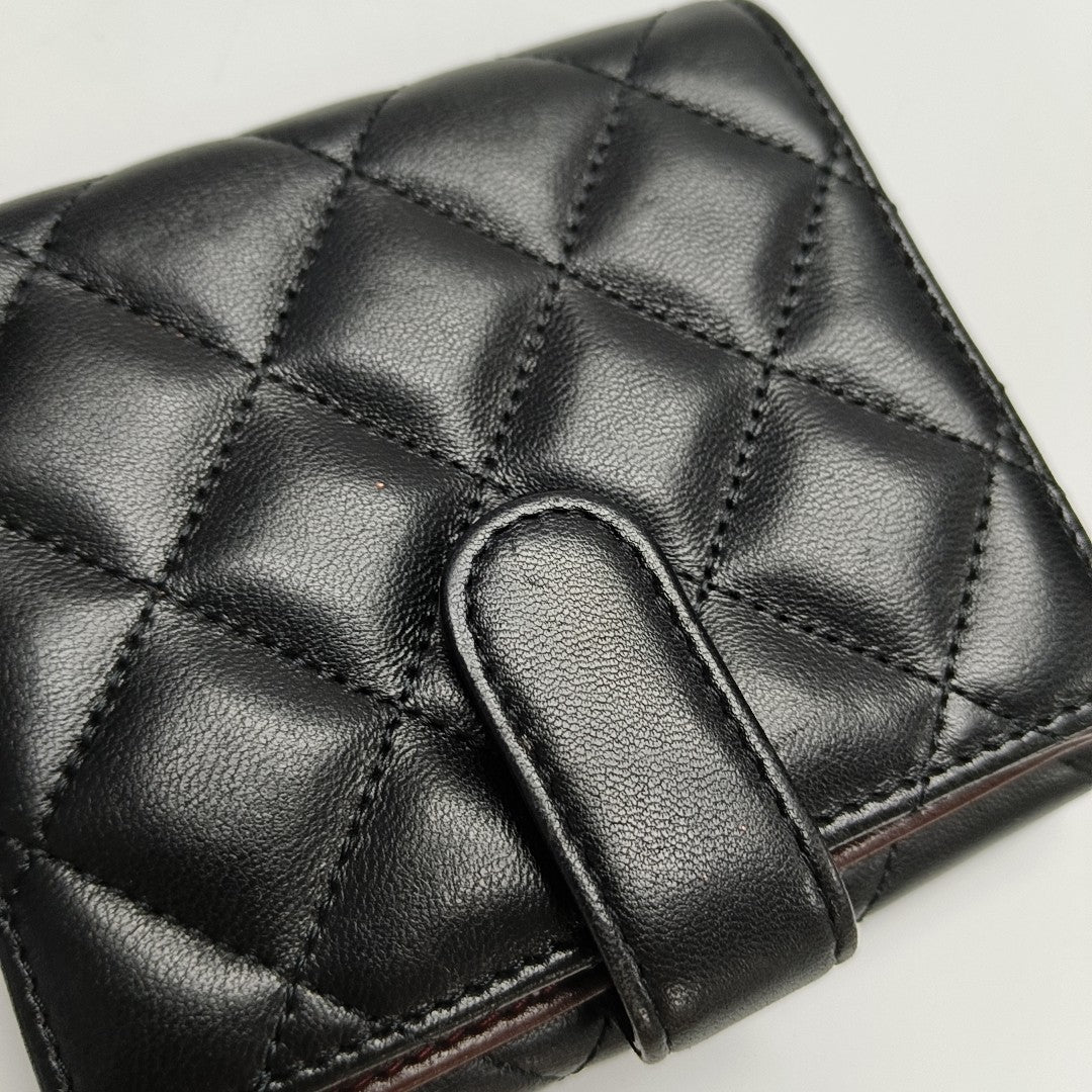 Quilted Lambskin Wallet Black