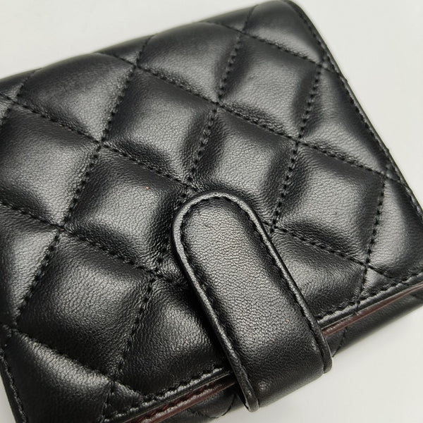 Quilted Lambskin Wallet Black