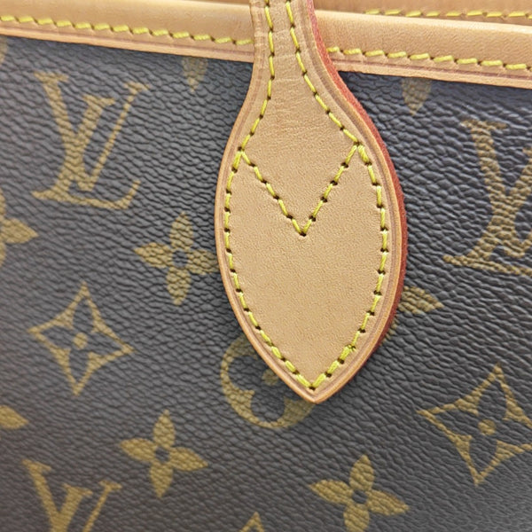NEVERFULL MM Monogram Coated Canvas Brown