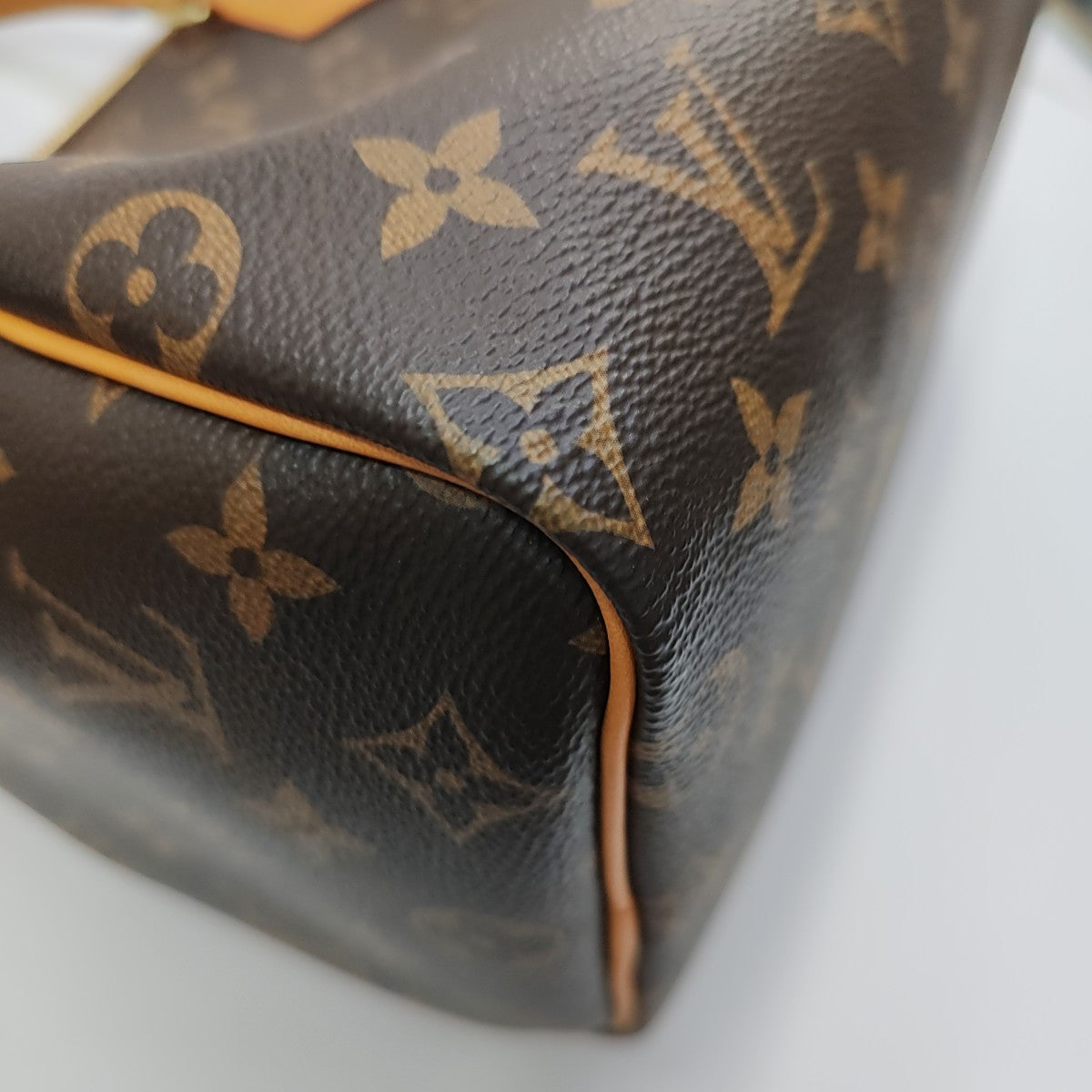 SPEEDY 25 Monogram Coated Canvas Brown