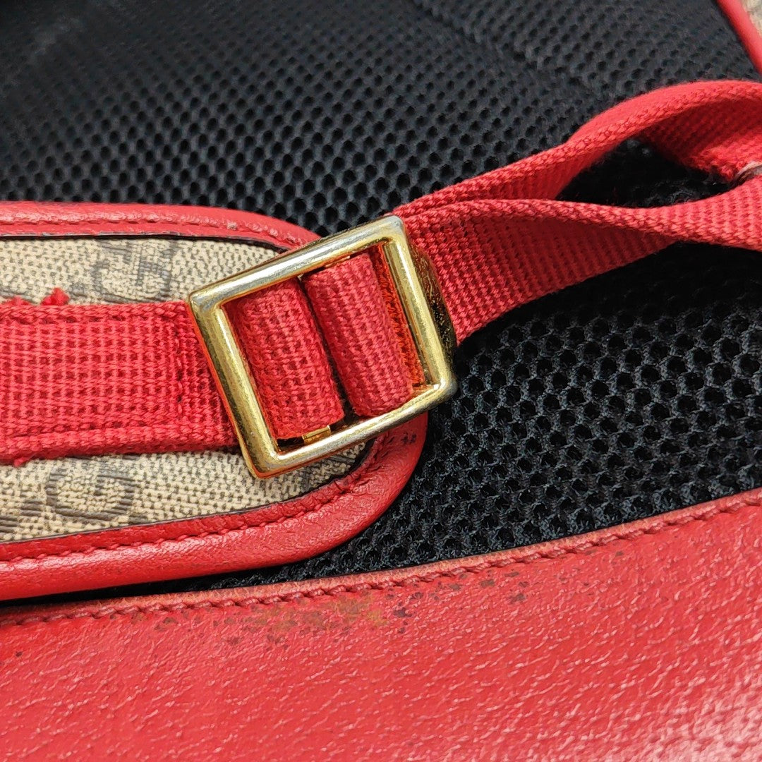 GG Supreme Small Monogram Coated Canvas Beige