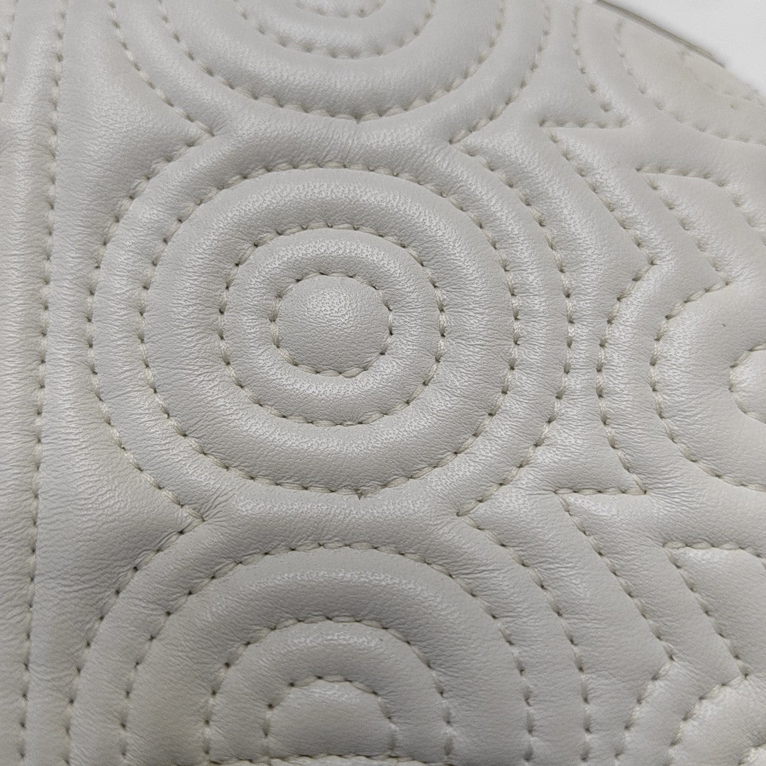 Quilted Calfskin Clutch White