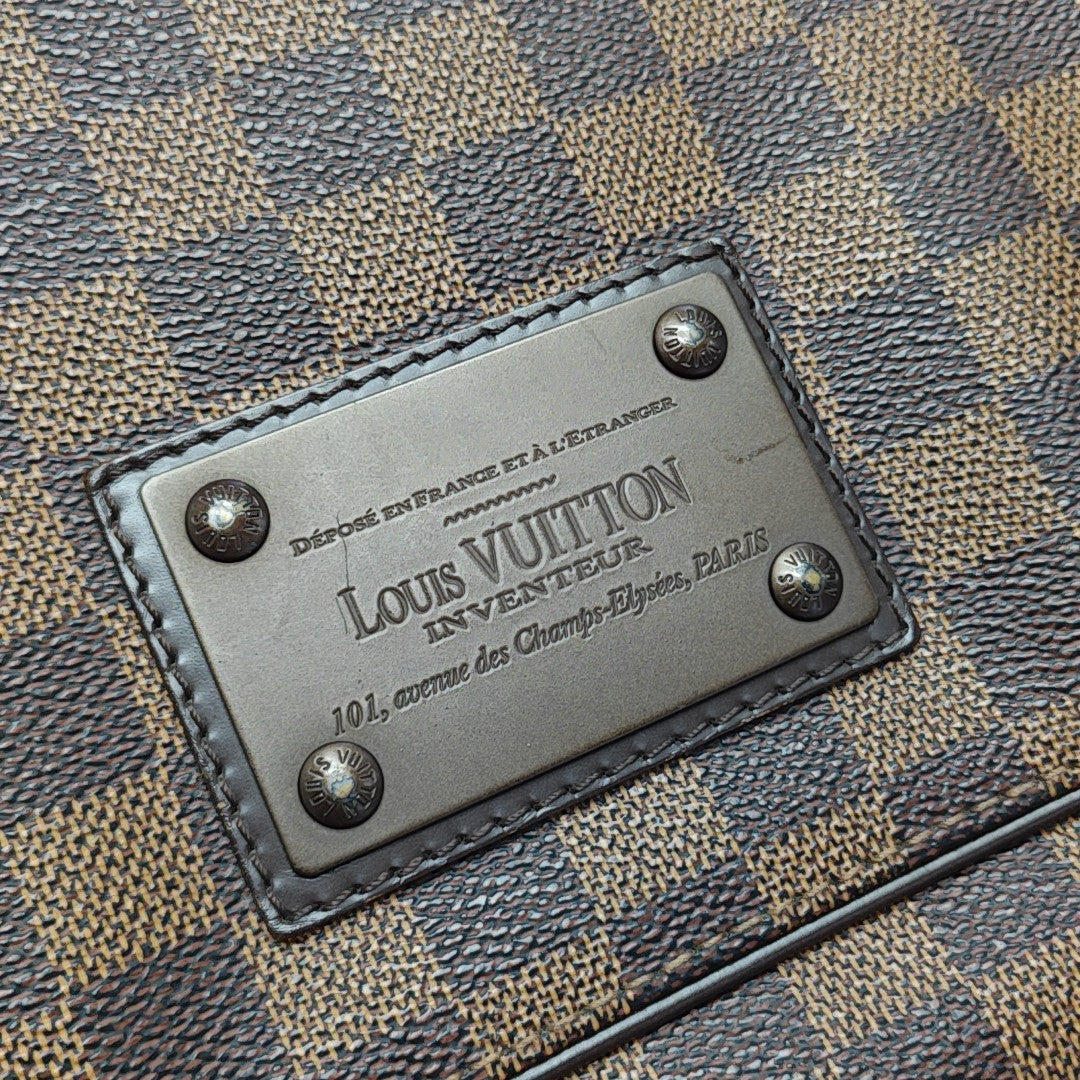 BROOKLYN Damier Ebene Coated Canvas Brown