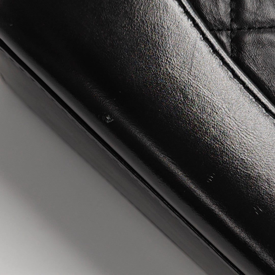 GABRIELLE Small Quilted Calfskin Black