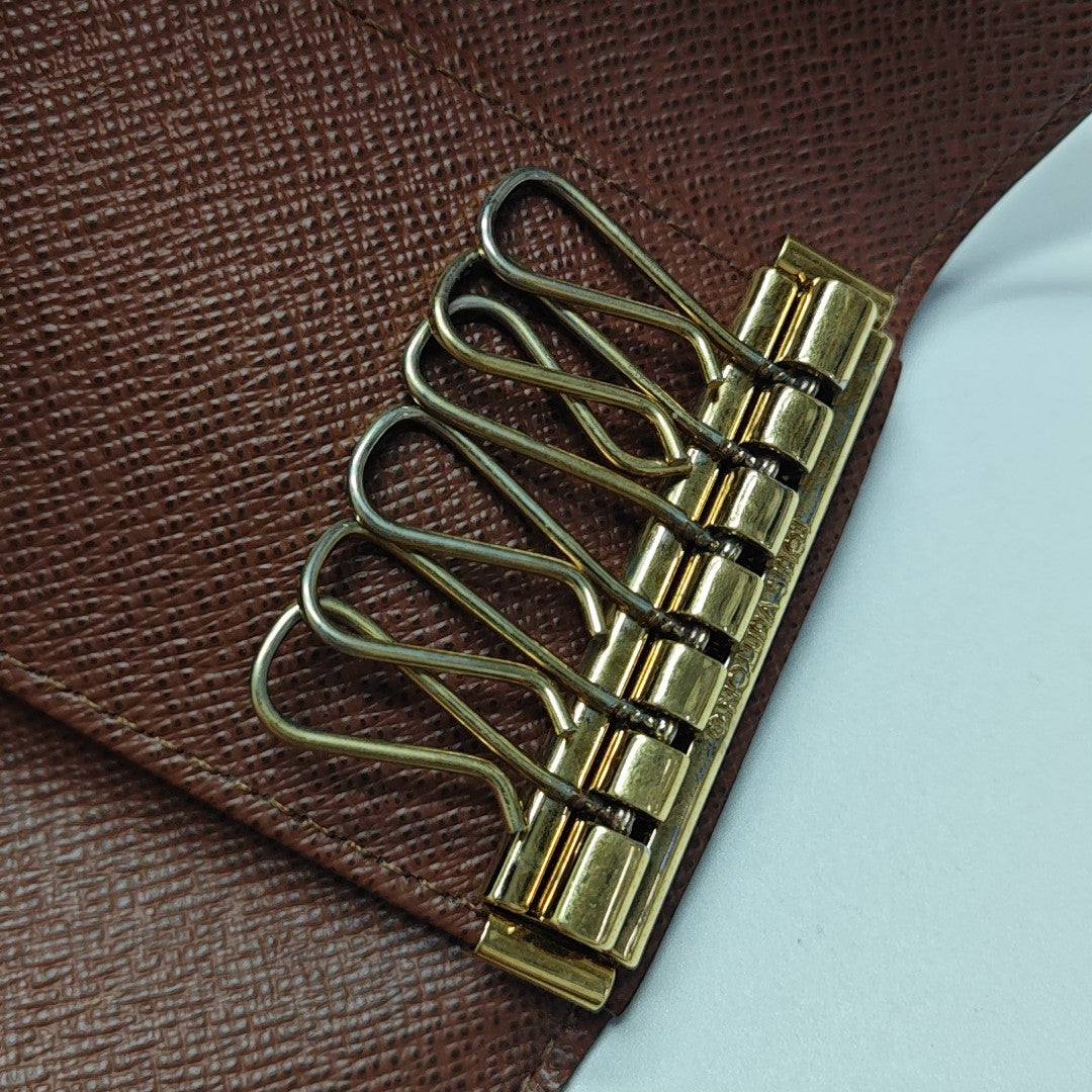 Monogram Coated Canvas Key Pouch Brown