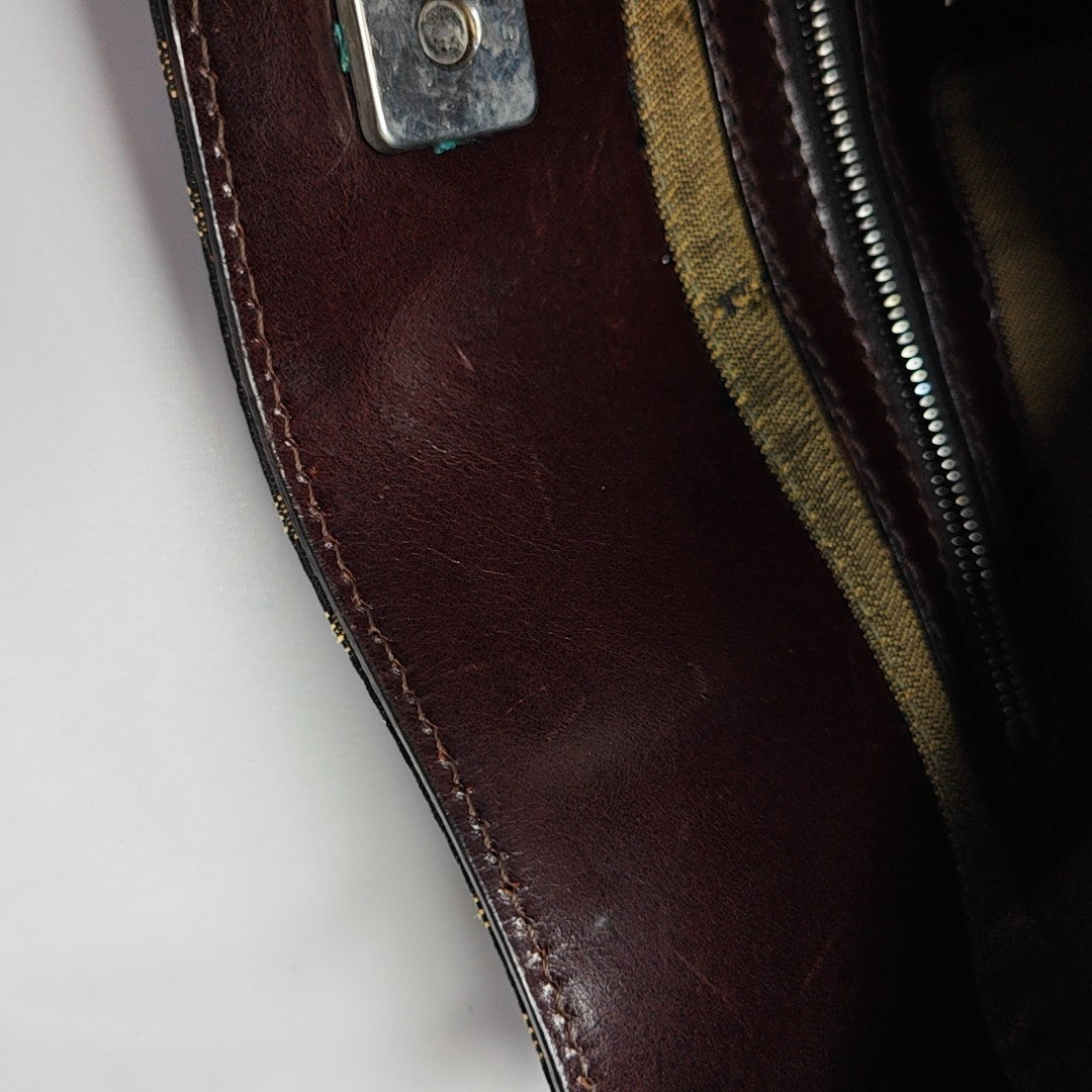 Canvas Top Handle Bag Brown