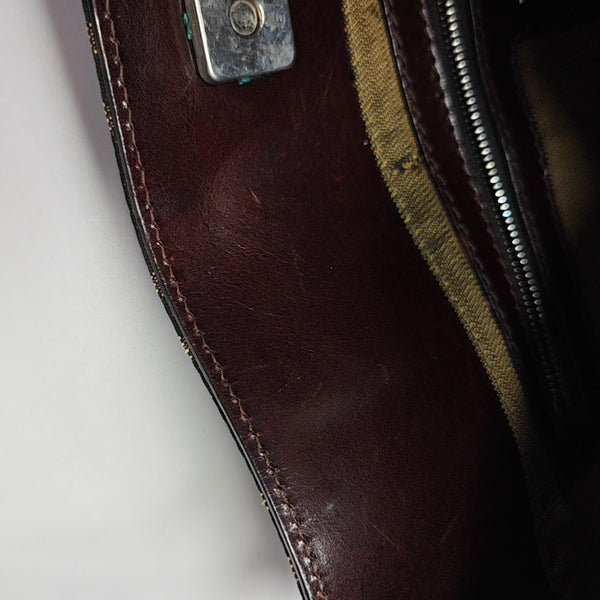Canvas Top Handle Bag Brown