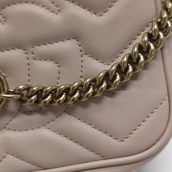 GG Marmont Mini Quilted Calfskin Pink