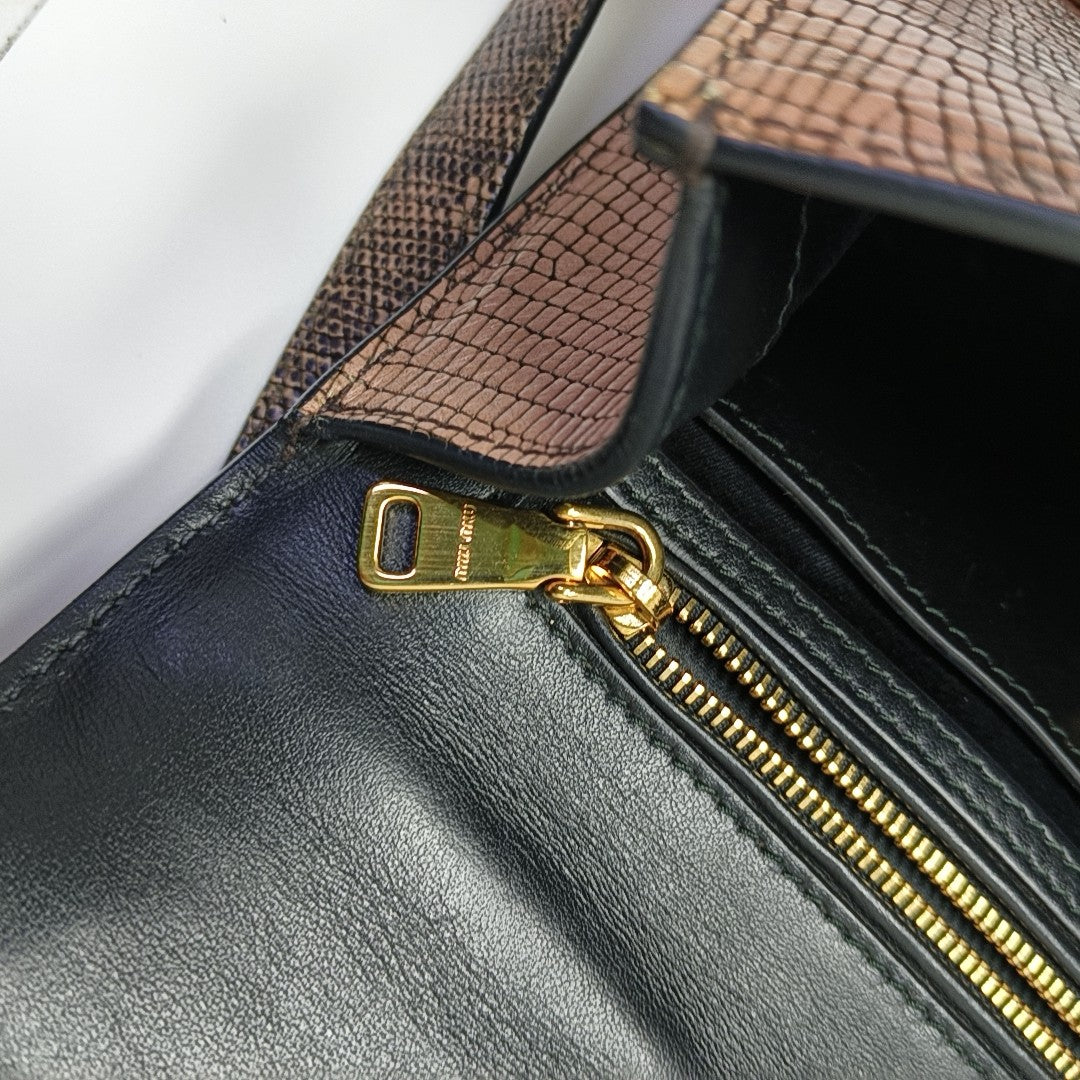Miu Lady Calfskin Brown
