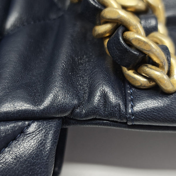 CHANEL 19 Small Quilted Lambskin Blue